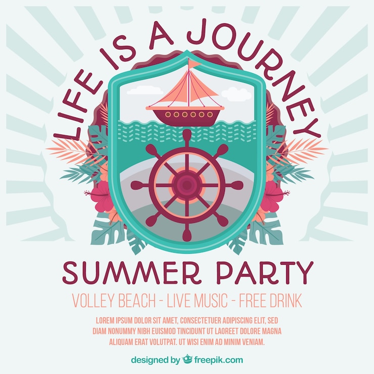 Vector Gratis summer party retro background