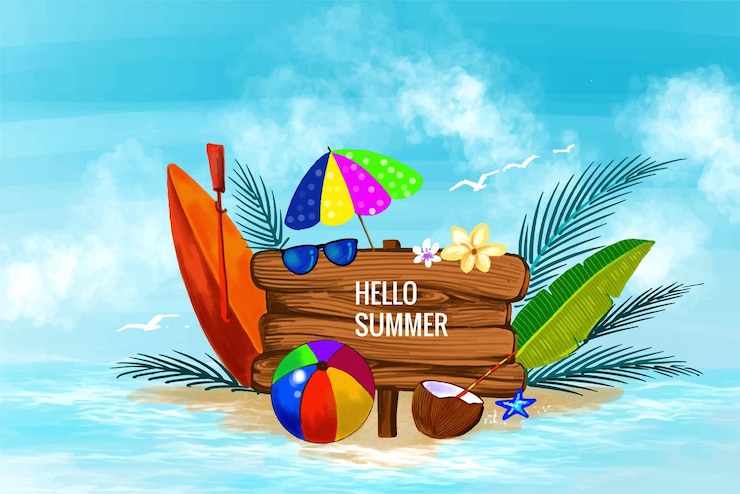 Vector Gratis summer time holiday illustration background