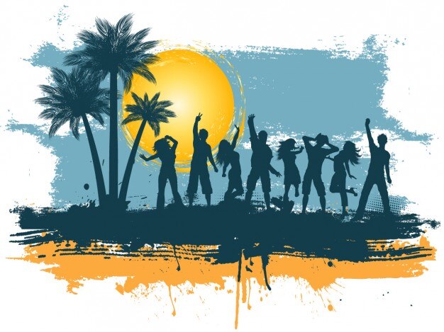 Vector Gratis summertime party background