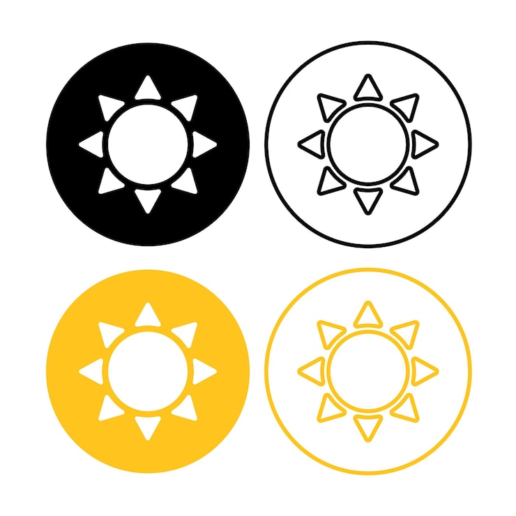 Vector Gratis suns circles set