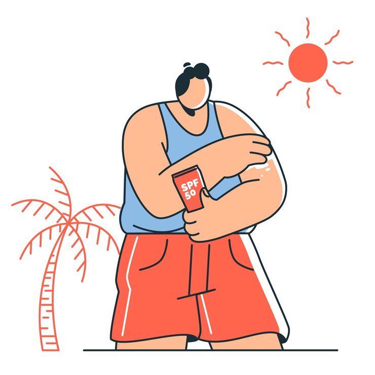 Vector Gratis sunscreen  concept illustration