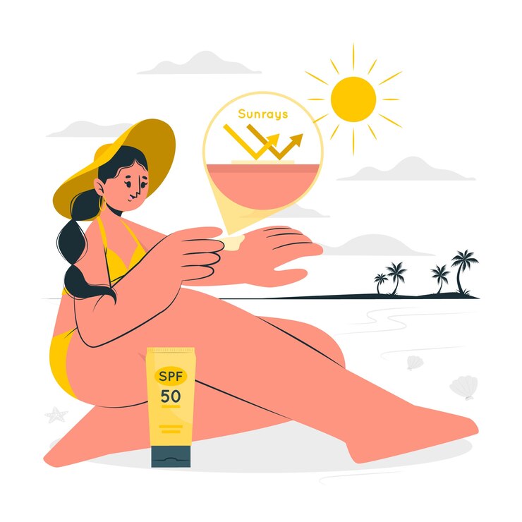 Vector Gratis sunscreen concept illustration