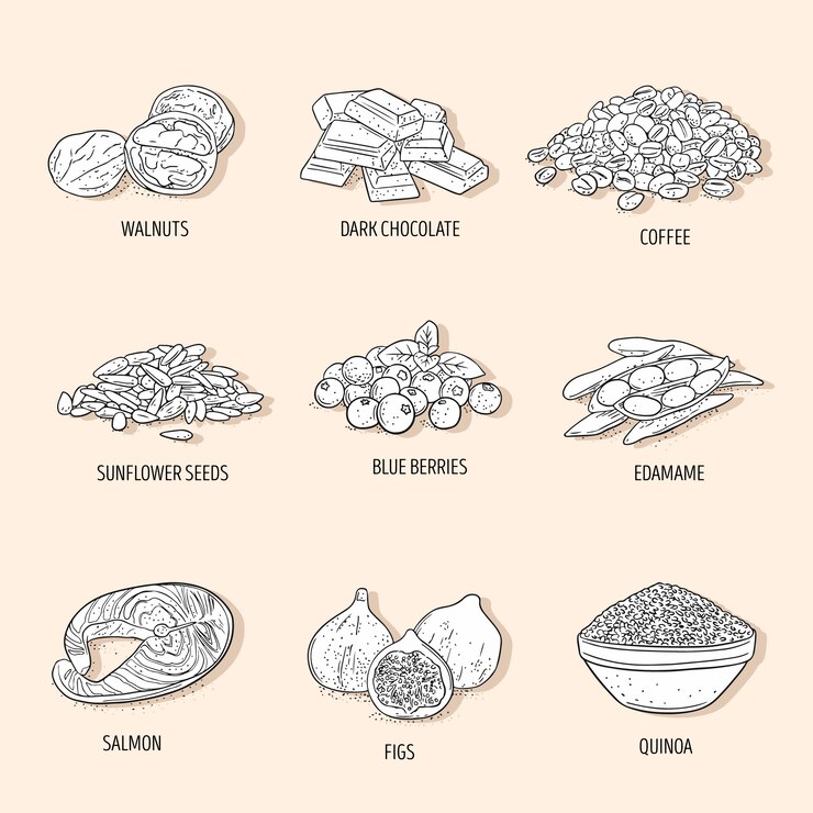 Vector Gratis superfood collection design
