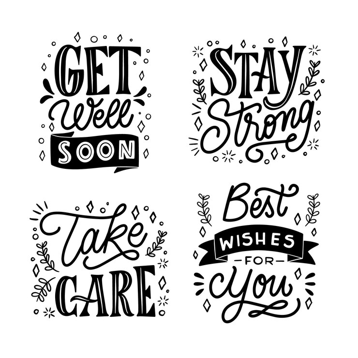 Vector Gratis support lettering collection