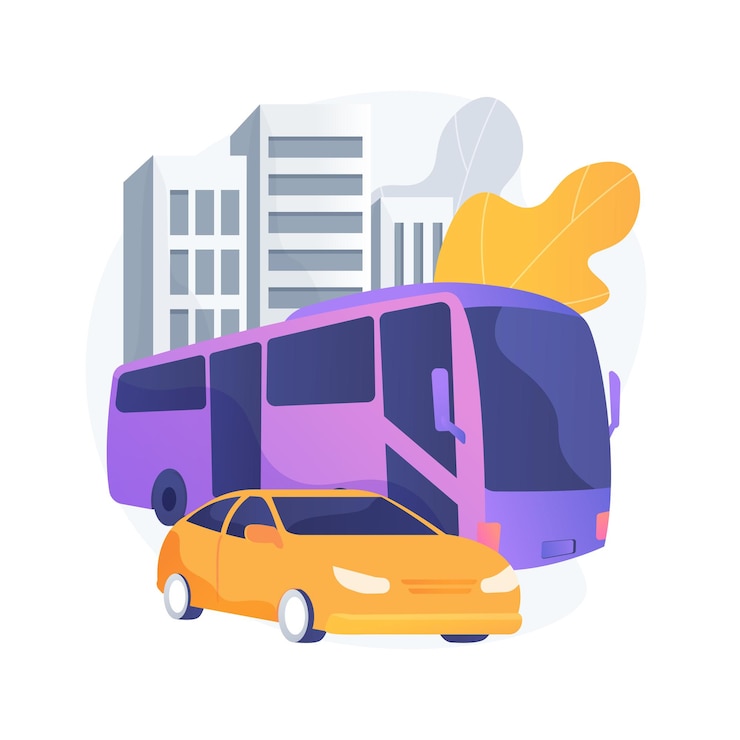 Vector Gratis surface transport abstract concept illustration