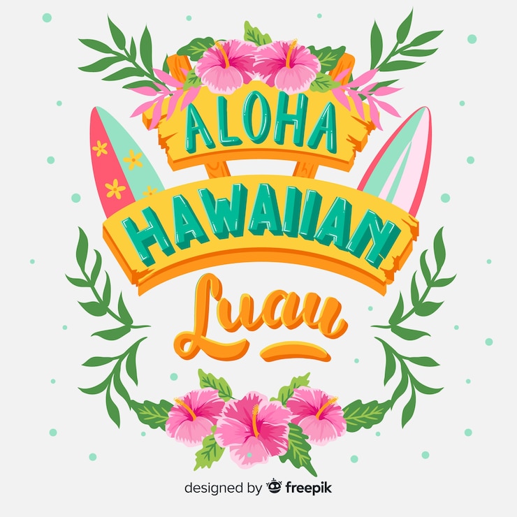 Vector Gratis surfboards luau background