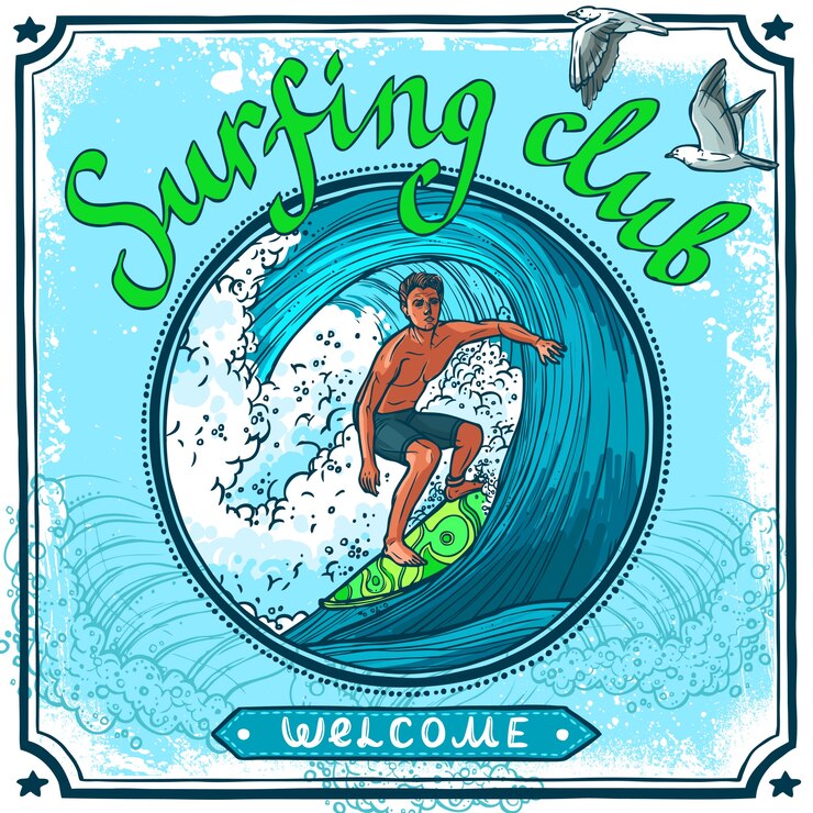Vector Gratis surfing poster
