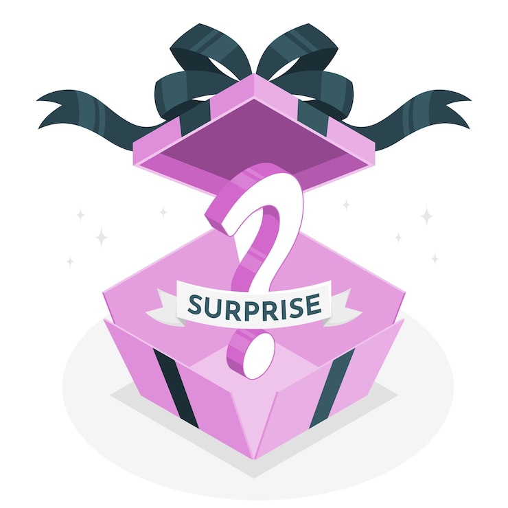 Vector Gratis surprise gift concept illustration