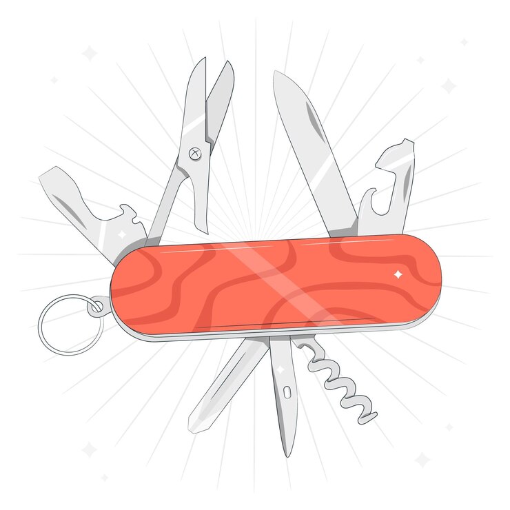 Vector Gratis swiss knife concept illustration