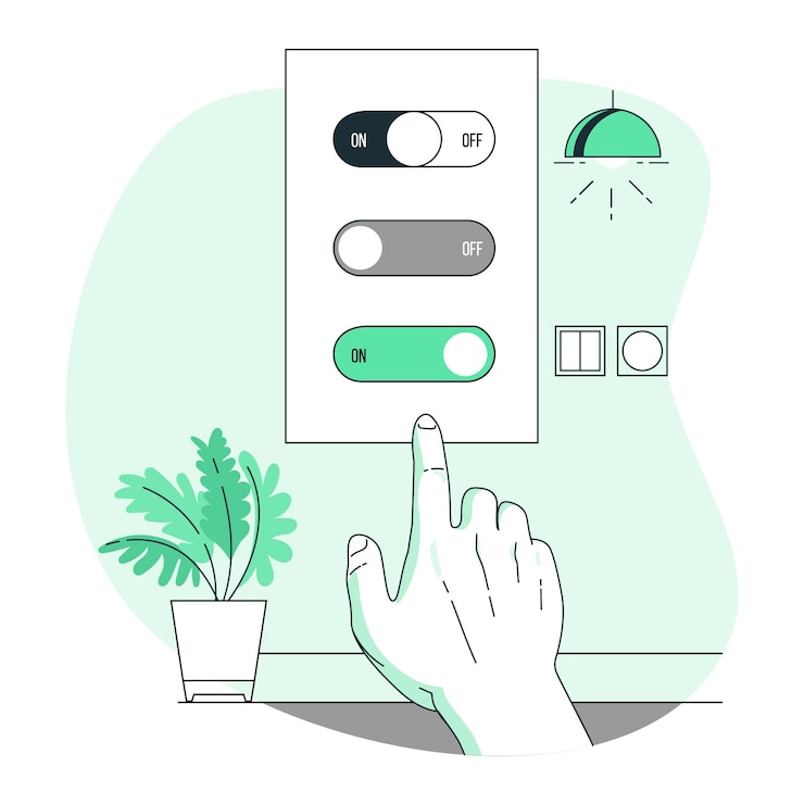 Vector Gratis switches concept illustration