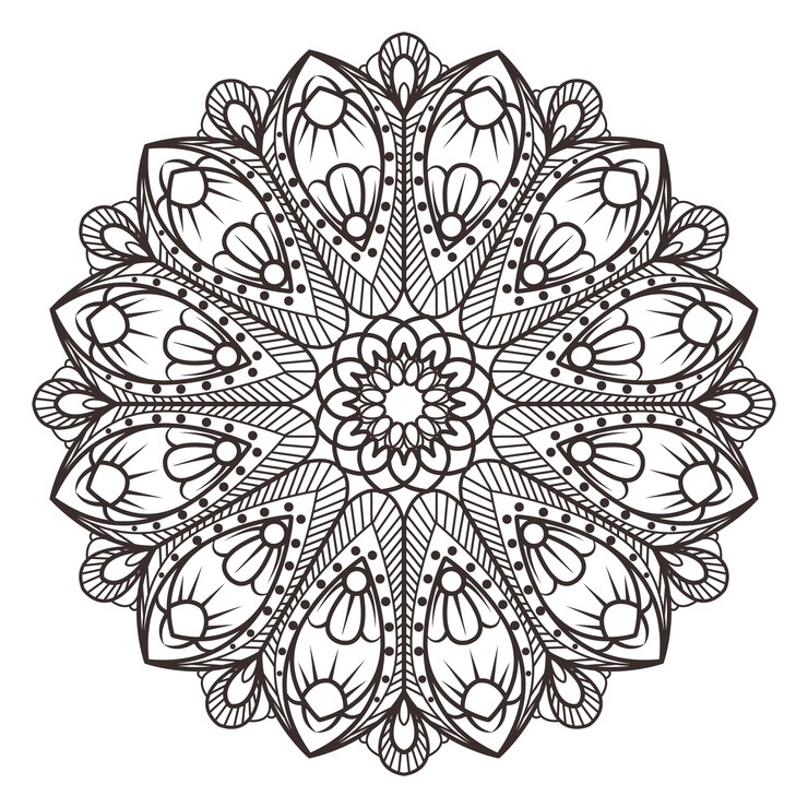 Vector Gratis symetrical mandala design
