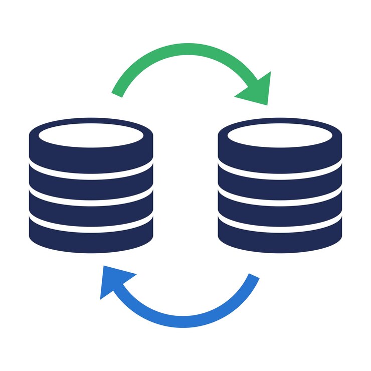 Vector Gratis sync databases glyph style
