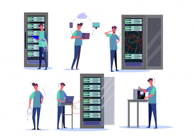 Vector Gratis system administrator job set