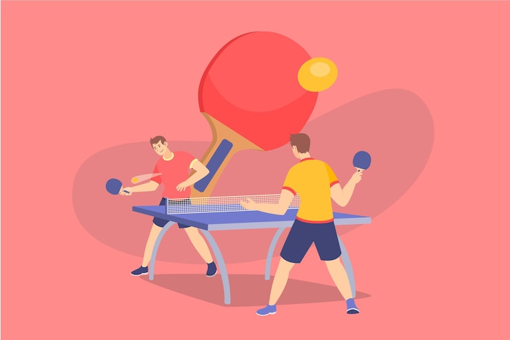 Vector Gratis table tennis concept