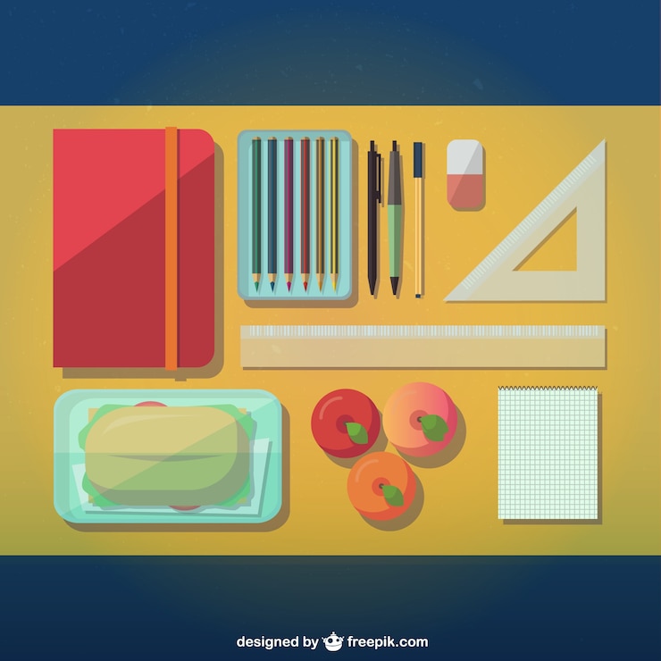 Vector Gratis tampilan atas sebuah desktop