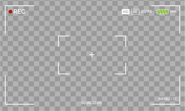 Vector Gratis tampilan kamera dengan ikon