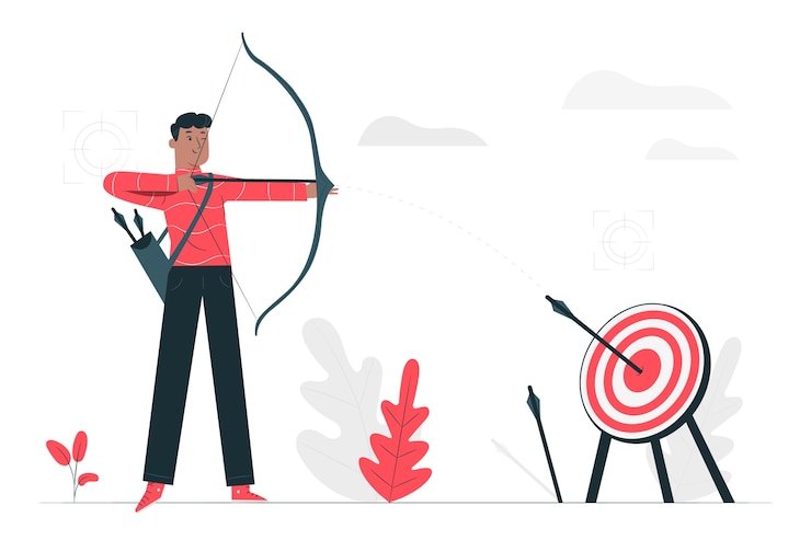 Vector Gratis target concept illustration