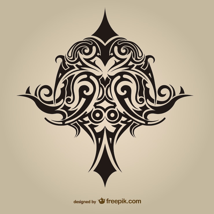 Vector Gratis tato abstrak suku