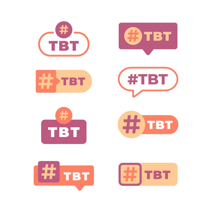 Vector Gratis tbt label collection design