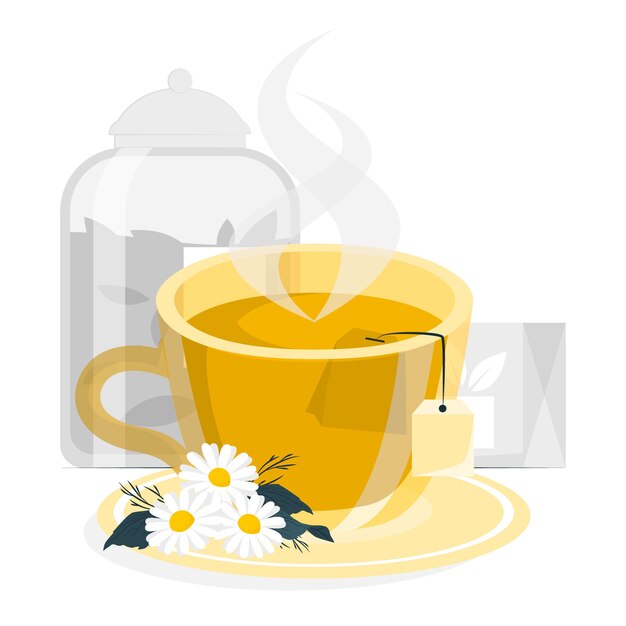 tea cup concept illustration
