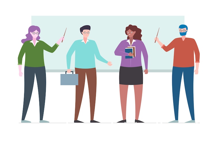 Vector Gratis teacher collection concept