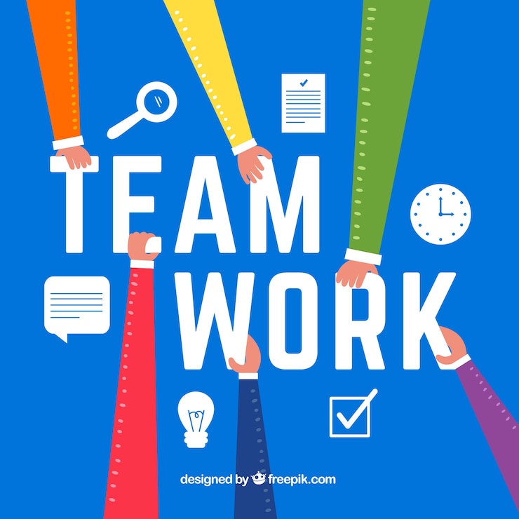 Vector Gratis teamwork background with arms