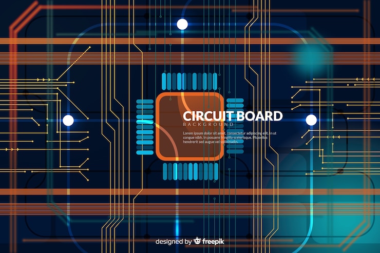 Vector Gratis technology background with circuit board