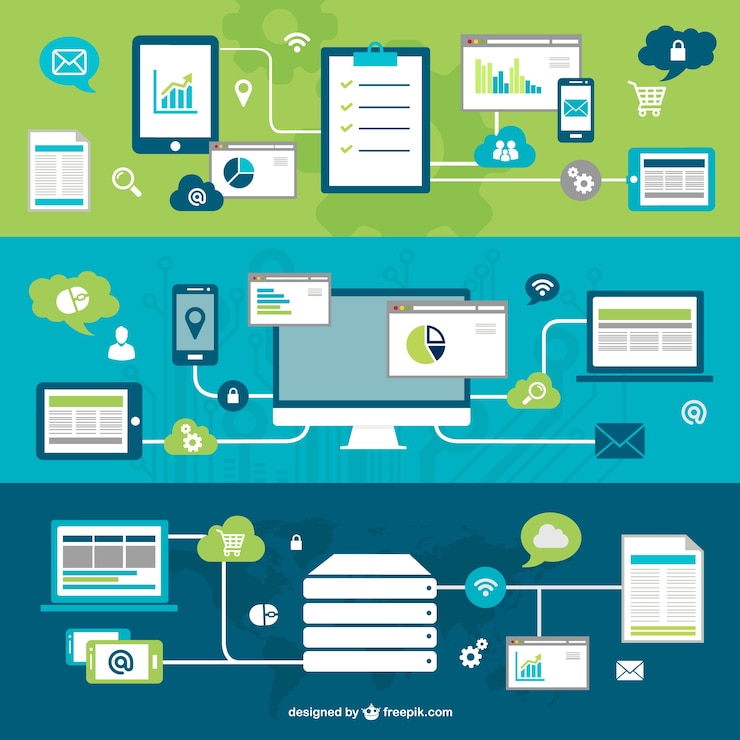 Vector Gratis technology networking