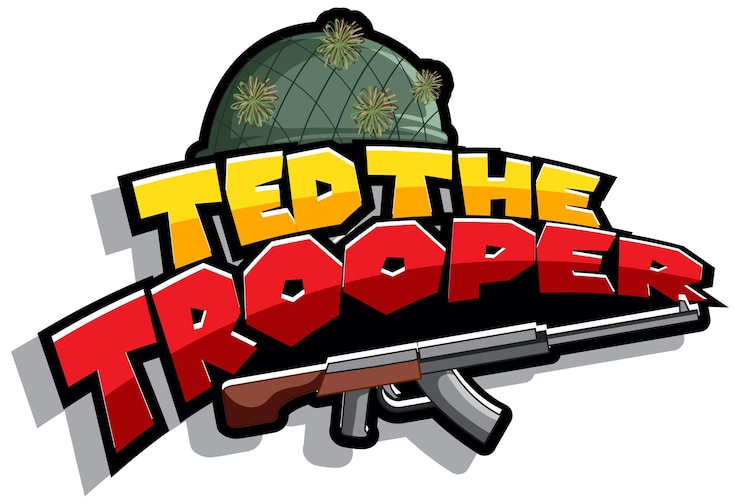 Vector Gratis ted the trooper logo text design