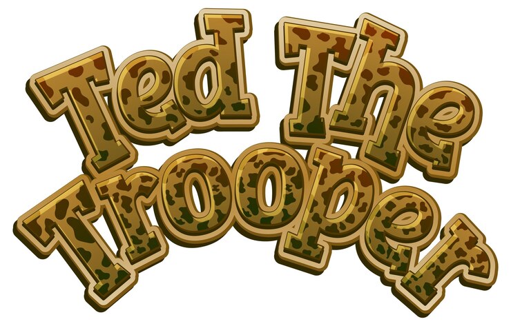 Vector Gratis ted the trooper logo text design