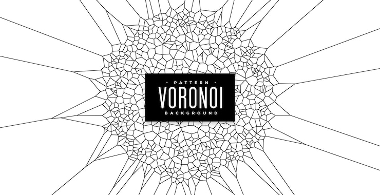 Vector Gratis tekstur latar belakang pola abstrak voronoi