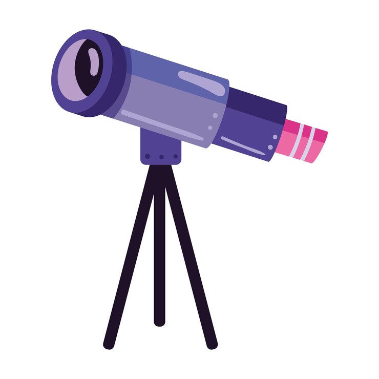 Vector Gratis telescope observation icon