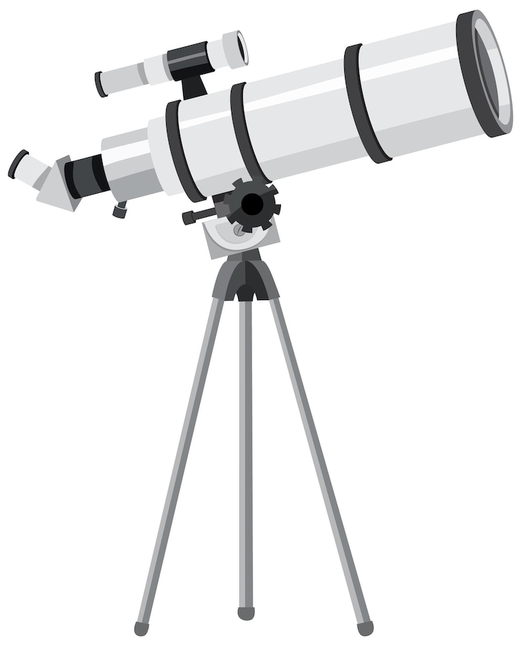 Vector Gratis telescope with tripod stand