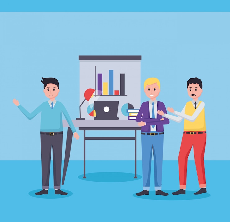 Vector Gratis tempat kerja kantor orang