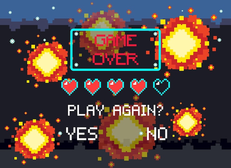 Vector Gratis templat antarmuka pengguna game luar angkasa