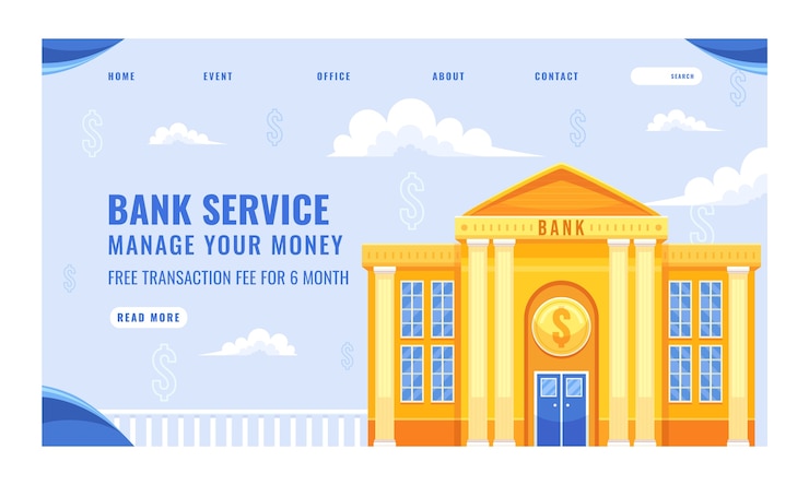 Vector Gratis templat bank digambar tangan