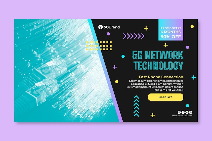 Vector Gratis templat banner 5g