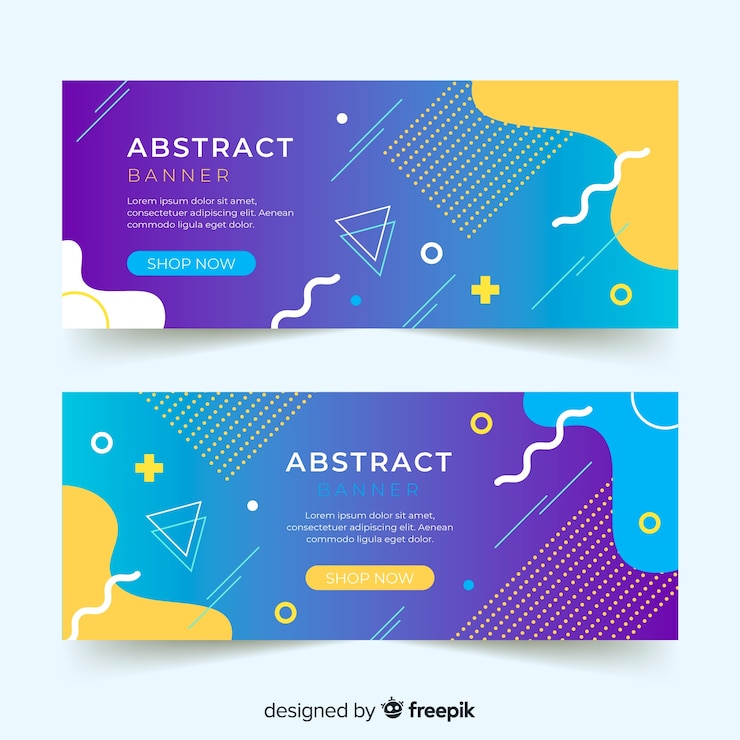 Vector Gratis templat banner abstrak