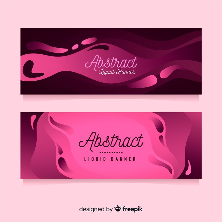 Vector Gratis templat banner bentuk bergelombang
