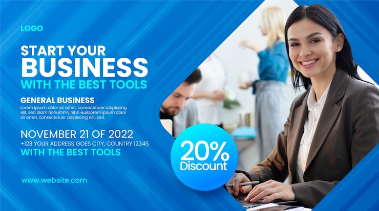 Vector Gratis templat banner bisnis gradien