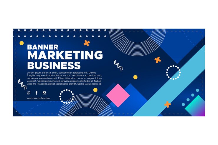 Vector Gratis templat banner bisnis marketing