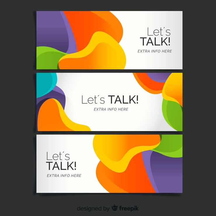 Vector Gratis templat banner cairan abstrak