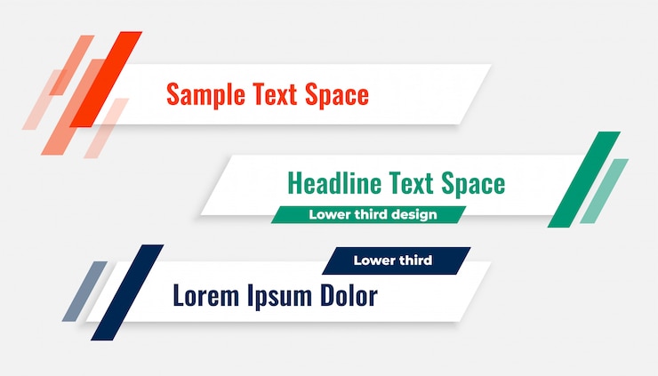 Vector Gratis templat banner sepertiga bawah geometris modern