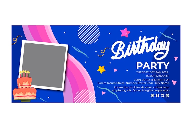 Vector Gratis templat banner ulang tahun