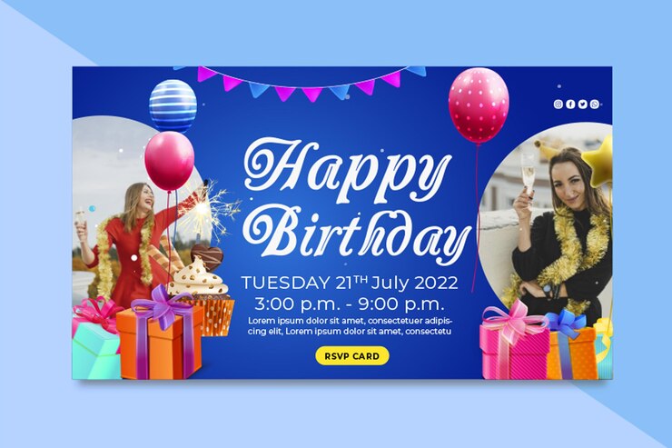 Vector Gratis templat banner ulang tahun