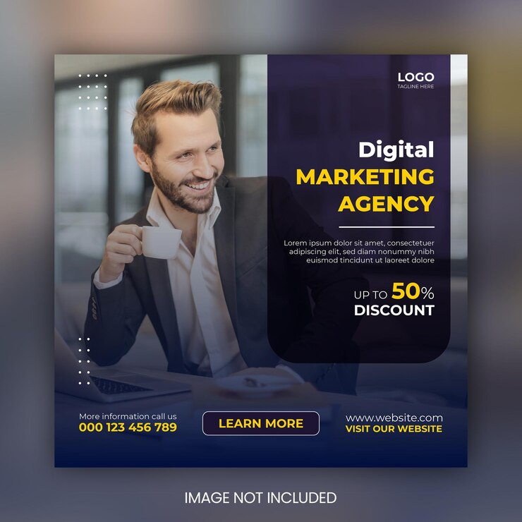 Vector Gratis templat banner web perusahaan dan postingan media sosial pemasaran digital