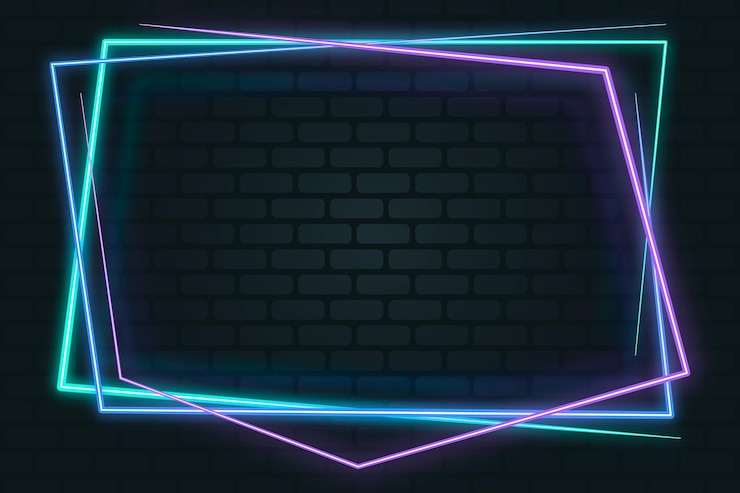 Vector Gratis templat bingkai neon