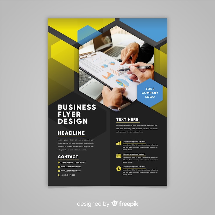 Vector Gratis templat brosur bisnis modern