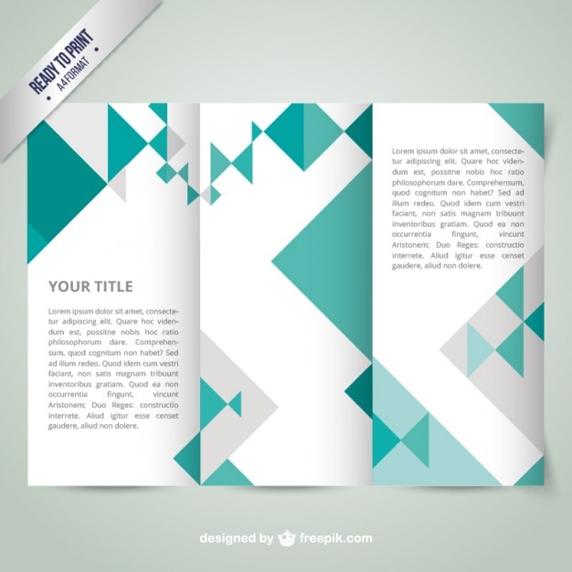 Vector Gratis templat brosur geometris