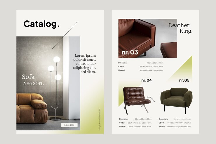Vector Gratis templat brosur katalog produk gradien